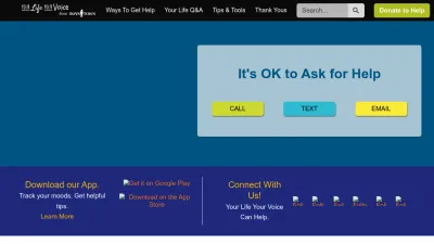 Screenshot preview of yourlifeyourvoice.org