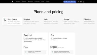 Screenshot preview of store.unity.com