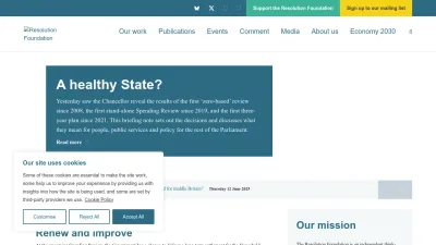Screenshot preview of resolutionfoundation.org