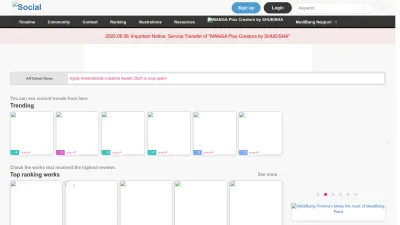Screenshot preview of medibang.com