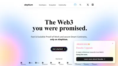 Screenshot preview of alephium.org