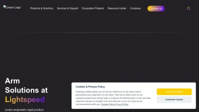 Screenshot preview of linaro.org