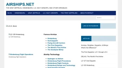 Screenshot preview of airships.net