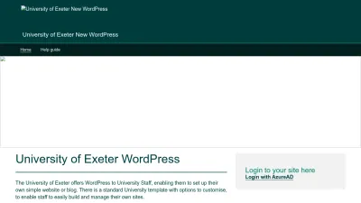 Screenshot preview of sites.exeter.ac.uk