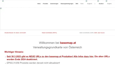 Screenshot preview of basemap.at