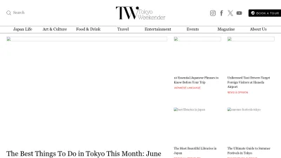 Screenshot preview of tokyoweekender.com