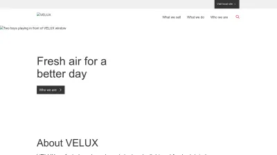 Screenshot preview of velux.com