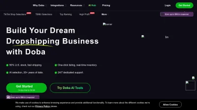 Screenshot preview of doba.com