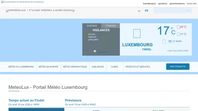 Screenshot preview of meteolux.lu