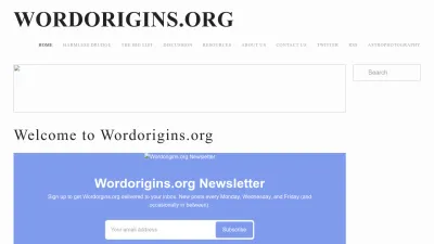 Screenshot preview of wordorigins.org