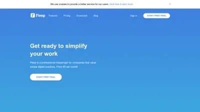 Screenshot preview of fleep.io