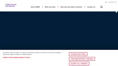 Screenshot of Abus.com