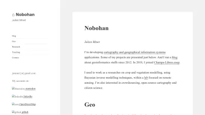Screenshot preview of nobohan.be
