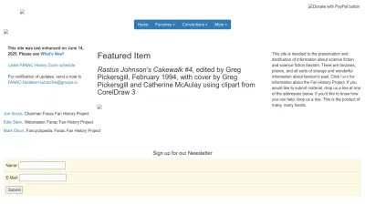 Screenshot preview of fanac.org