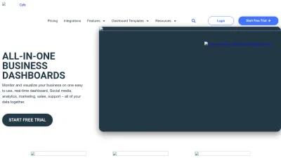 Screenshot preview of cyfe.com