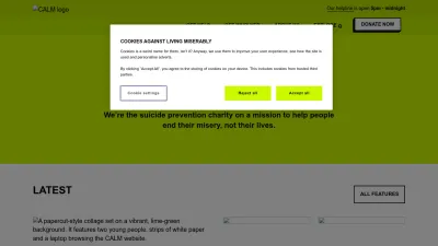 Screenshot preview of thecalmzone.net