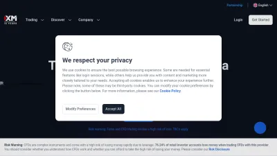 Screenshot preview of xm.com