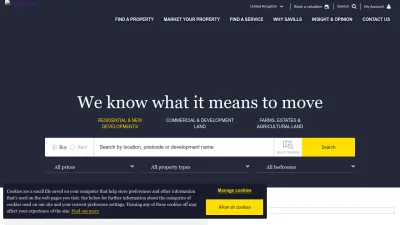 Screenshot preview of savills.co.uk