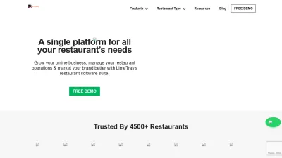 Screenshot preview of limetray.com