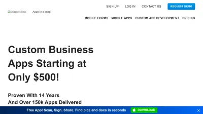 Screenshot preview of snappii.com