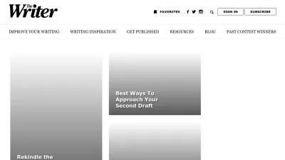 Screenshot preview of writermag.com