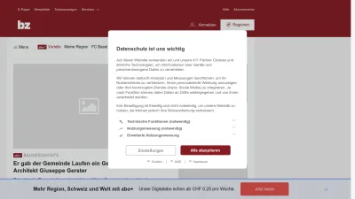 Screenshot preview of bzbasel.ch