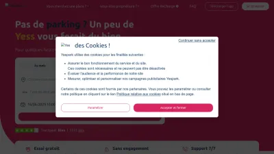 Screenshot preview of yespark.fr