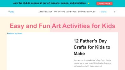 Screenshot preview of artfulparent.com