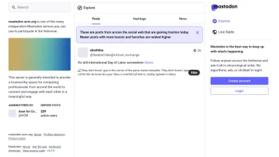 Screenshot preview of mastodon.acm.org