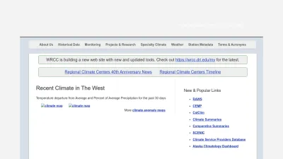 Screenshot preview of wrcc.dri.edu