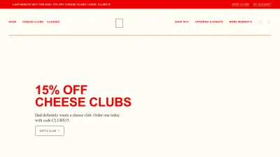 Screenshot preview of murrayscheese.com