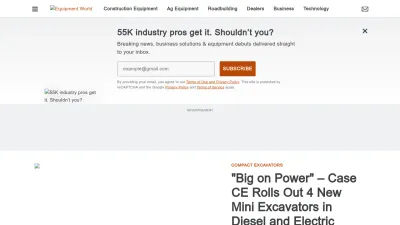 Screenshot preview of equipmentworld.com