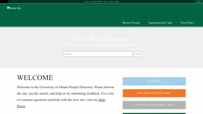 Screenshot preview of people.miami.edu
