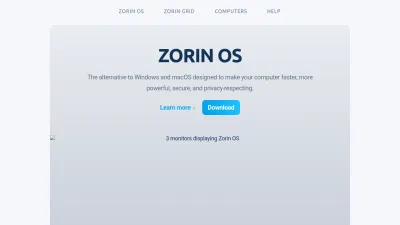 Screenshot of Zorin.com