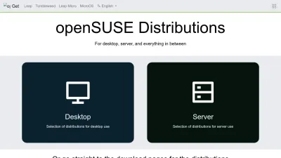 Screenshot preview of get.opensuse.org