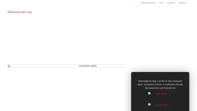 Screenshot preview of mosquitoalert.com
