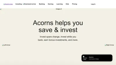 Screenshot preview of acorns.com