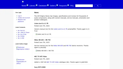 Screenshot preview of hifiengine.com
