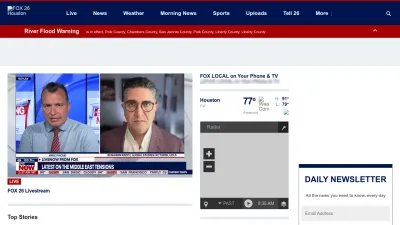Screenshot preview of fox26houston.com