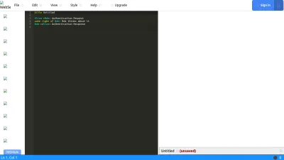 Screenshot preview of websequencediagrams.com