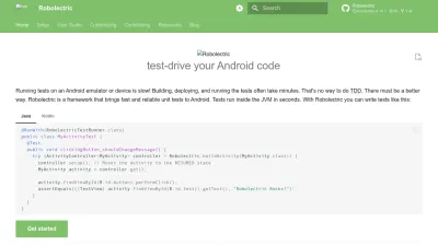 Screenshot preview of robolectric.org