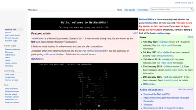 Screenshot preview of nethackwiki.com