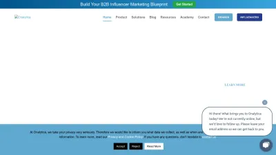 Screenshot preview of onalytica.com