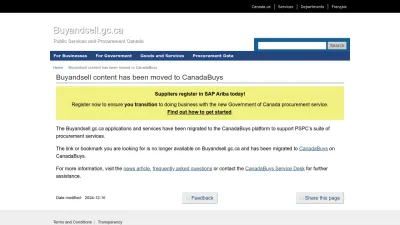 Screenshot preview of buyandsell.gc.ca