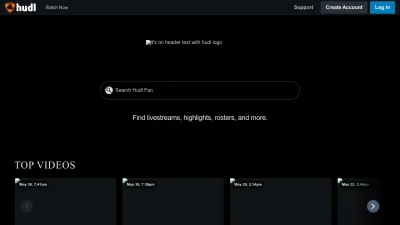 Screenshot preview of fan.hudl.com