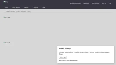 Screenshot preview of bleep.com