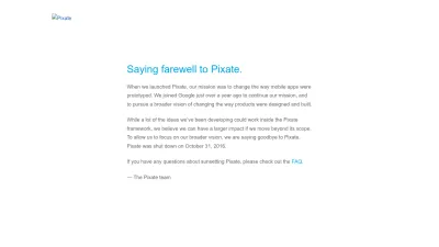 Screenshot preview of pixate.com