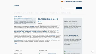 Screenshot preview of filmportal.de