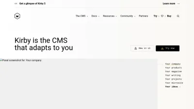 Screenshot preview of getkirby.com