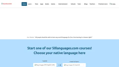 Screenshot preview of 50languages.com